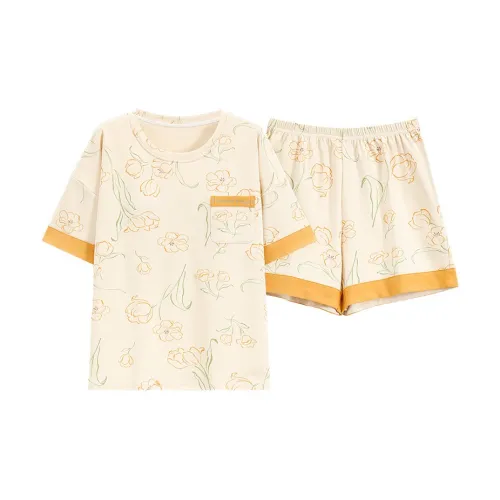 The Story Of The Flower Season Пижамный комплект женский абрикосовый