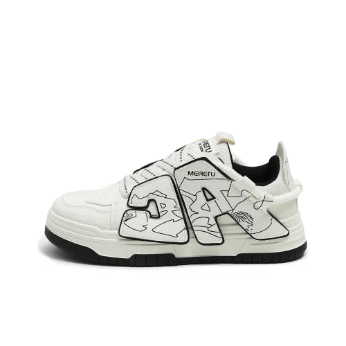 Meiretu Пухлые туфли Slip Resistant Abrasion Resistant Низкий топ Кроссовки для скейтбординга Мужские Белые