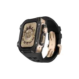 Розовый корпус, черный ремешок