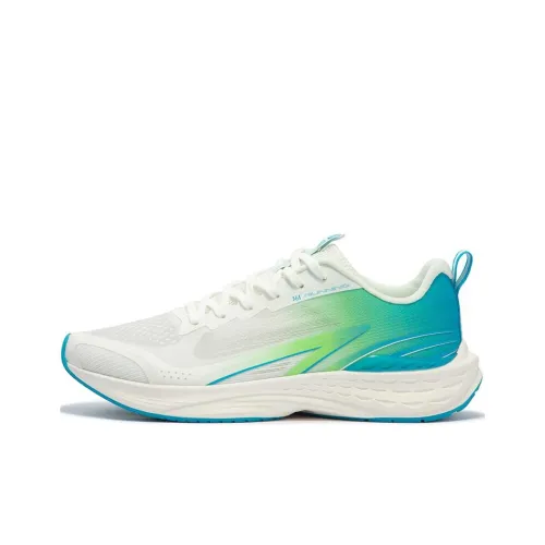 361° Flying Fish 3,0 Амортизация Износостойкие Низкие Кроссовки для Бега Мужские Белый Циан