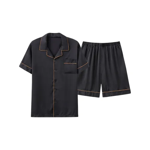 Follow The United States Пижамный комплект Мужской Премиум Черный