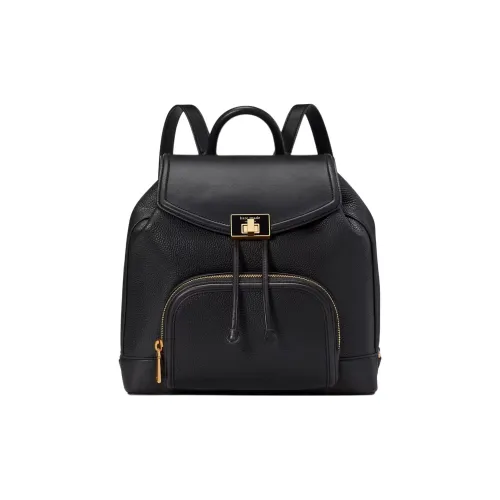 Kate Spade Litchi Grain Кожа Рюкзак Маленький Женский Черный