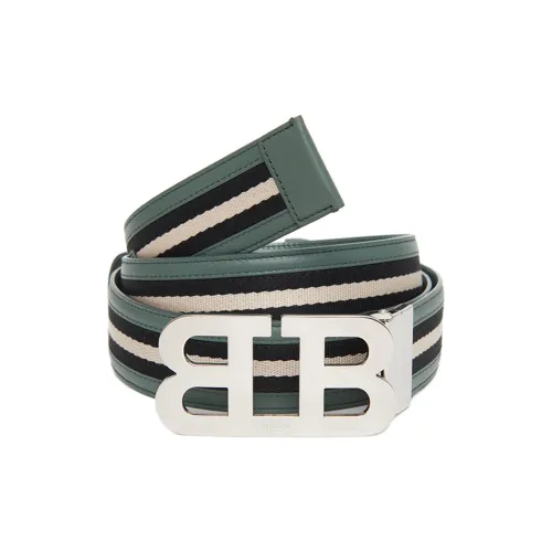 BALLY Двойной тон плавный дизайн кожаные ремни с плавной застежкой мужской зеленый ширина 4CM