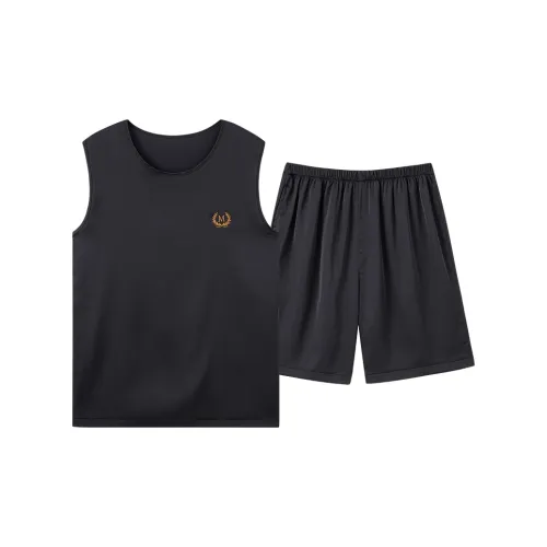 Follow The United States Пижамный комплект Мужской Премиум Черный