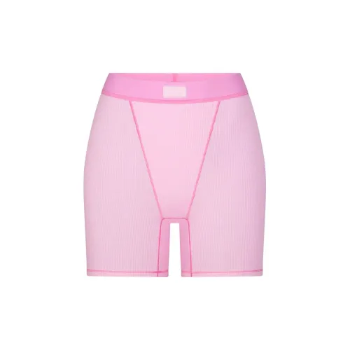 SKIMS COTTON Collection Хлопок Ткань в рубчик Женские боксеры 1 упаковка Жевательная резинка Жевательная резинка