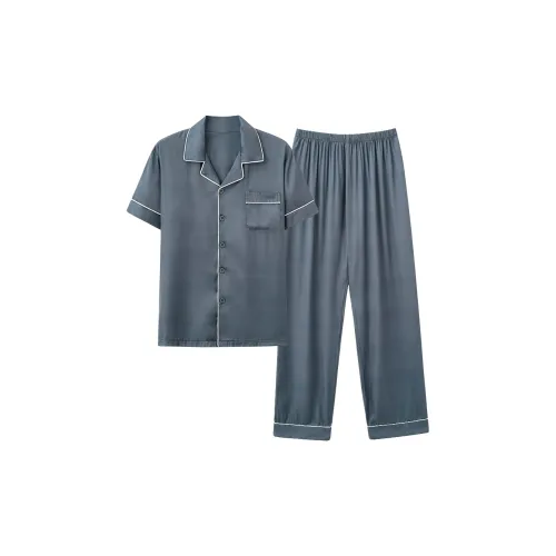 Пижамный комплект Follow The United States для мужчин серый и синий