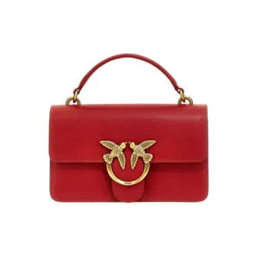 PINKO Love Series Телячья кожа Сумка через плечо Сумка Мини Женская Красная