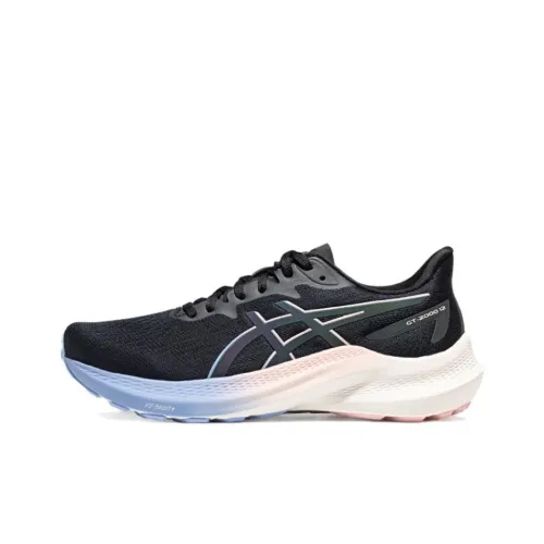 ASICS GT 2000 12 Амортизация Поддержка Низкий Топ Тренировки Для Бега на длинные дистанции Обувь Женская Черная Синяя