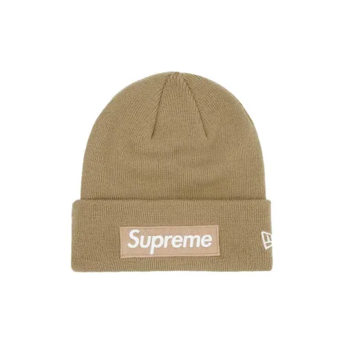 Supreme x New Era Акриловые шапки-бини унисекс желтые