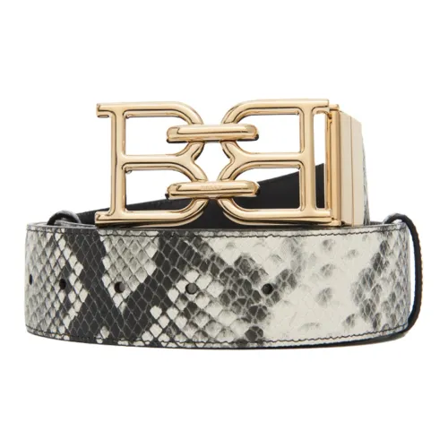 BALLY Ремни из коровьей кожи Мужской Черный Ширина 4CM