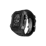 Чёрный корпус, чёрный ремешок.