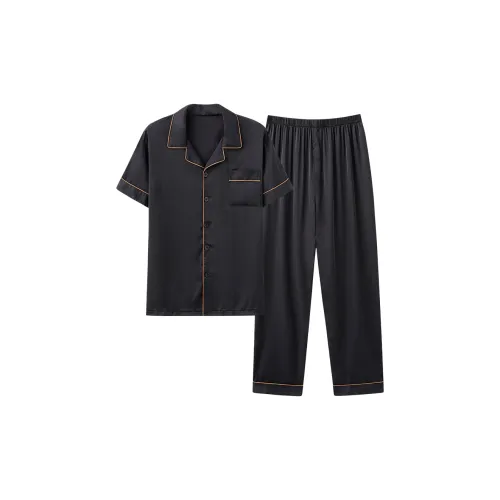 Follow The United States Пижамный комплект Мужской Премиум Черный