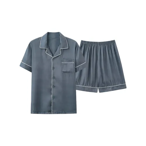 Пижамный комплект Follow The United States для мужчин серый и синий