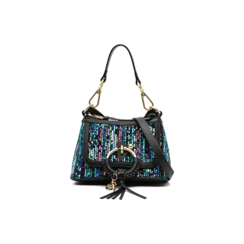 See By Chloe JOAN Series Телячья кожа Сумка через плечо Мини Женская Черный и Разноцветный