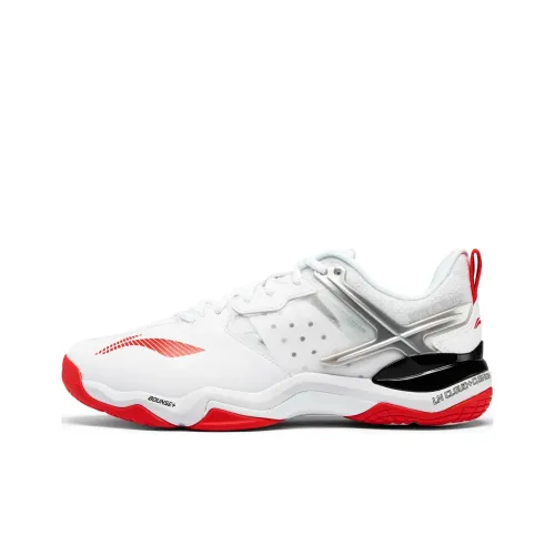 LINING OP Амортизация Износостойкая Низкая Обувь для Бадминтона Унисекс Белая