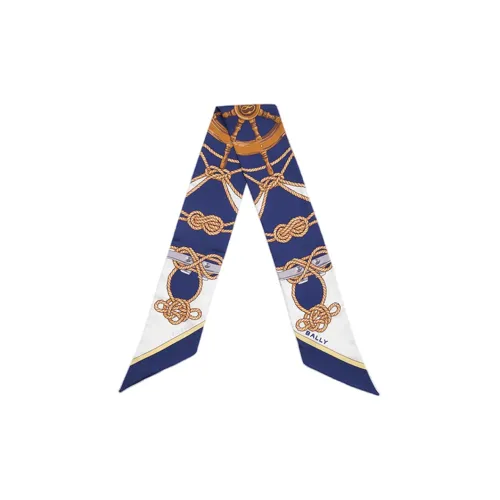 BALLY Шелковые шарфы Женские Синий