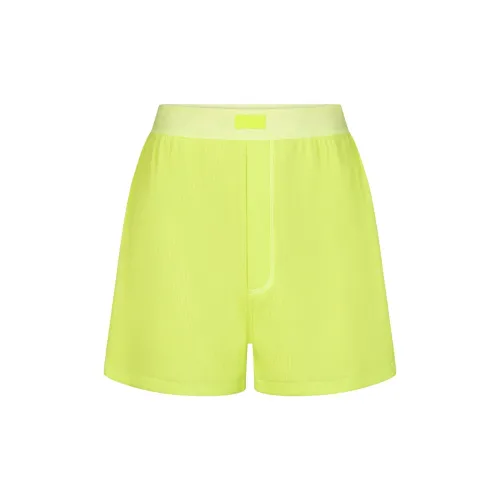 SKIMS Хлопок Ribbed Loose Boxers Женские 1 Пачка DAFFODIL Нарцисс