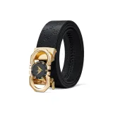 Золотая пряжка, золотой логотип, тисненый ремень