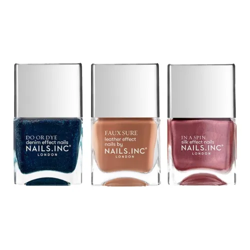 Nails.Inc Ткань Effect Набор лаков для ногтей 3 штуки