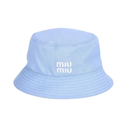MIU MIU Cotton Bucket Hats Унисекс Синий