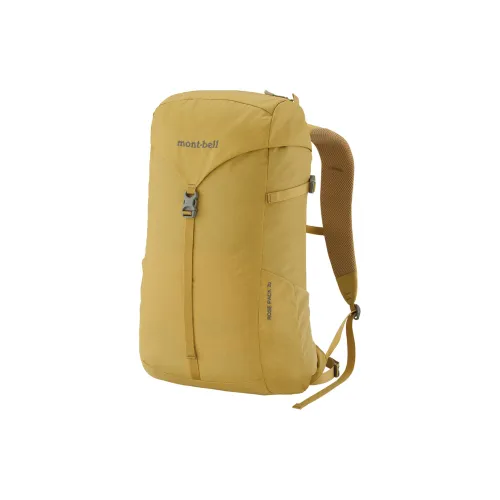 MONTBELL 20L На открытом воздухе Альпинистский рюкзак Рюкзак Нейлон Горчичный желтый Женские