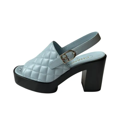 CHANEL 24S One Ремешок Сандалии 9,5 см Женские Синие