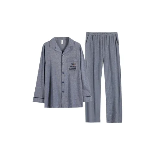 ITALAI Tranquil Gray Blue Men's Pajama Sets