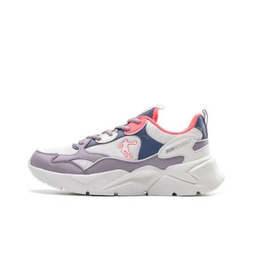 QIAODAN Амортизаторы Lower Resistant Low Top Беговые кроссовки Женские Белые Фиолетовые