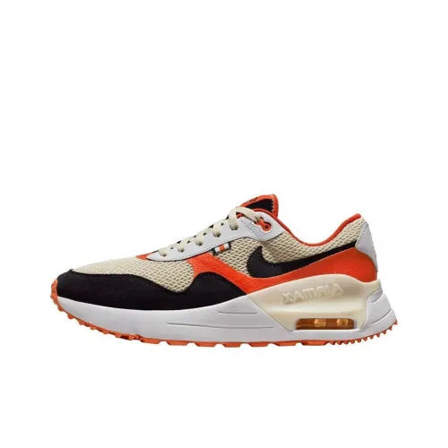 Nike Air Max SYSTM Амортизация Износостойкие беговые кроссовки Унисекс Желтый Белый Черный