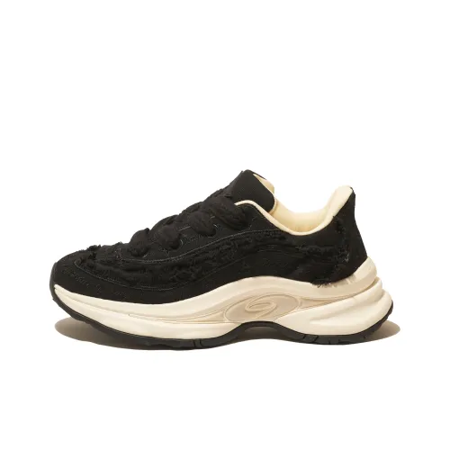 W/O DELAY Толстая подошва Низкий топ Черный Унисекс