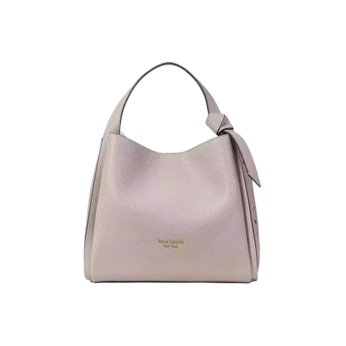 Kate Spade Knott Litchi Grain Leather Сумка через плечо Сумка через плечо Сумка через плечо Средний Женская Теплый Серый Коричневый