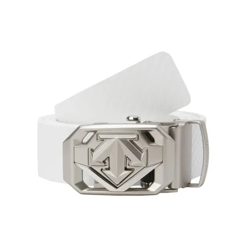 DESCENTE Arrowhead Identification Кожаные ремни Мужской Белый Ширина 3,2CM