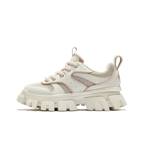 Палладий Anti Slip и износостойкий увеличивающий высоту низкий топ кроссовки с толстой подошвой женские розово-белые