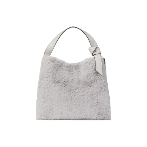 Kate Spade Knott Искусственный мех Тоут Сумка Сумка для покупок Сумка Сумка через плечо Сумка через плечо Средний Женская Белый Золотой Серый