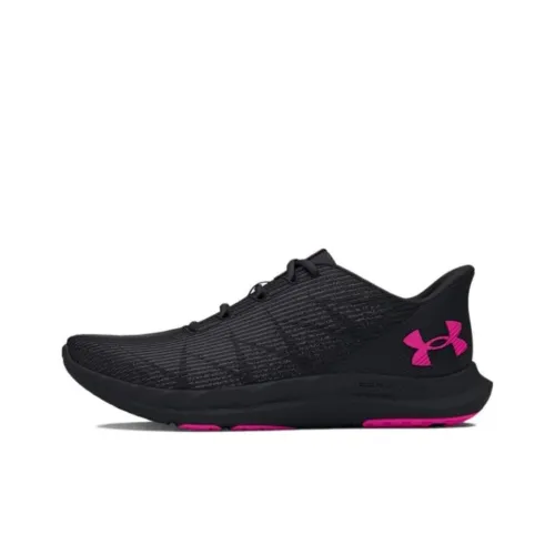 Under Armour Slip-resistant Low Top Беговые кроссовки Женские Черный Розовый