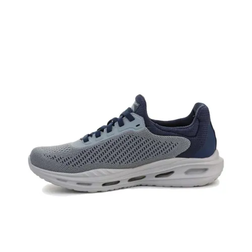 Skechers ARCH FIT ORVAN Амортизация Износостойкие Низкие Кроссовки для Бега Мужские Серый Синий
