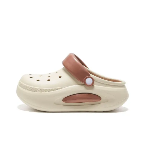 Сабо Peach Print женские цвет хаки коричневый