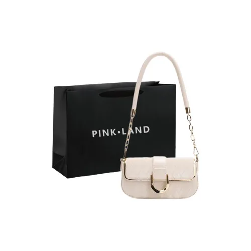 PINK·LAND ПУ (полиуретан) Сумка через плечо Женская Розовая Белая