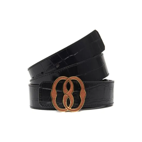 BALLY Телячья кожа Кожаные ремни Мужской Черный Ширина 3,5CM