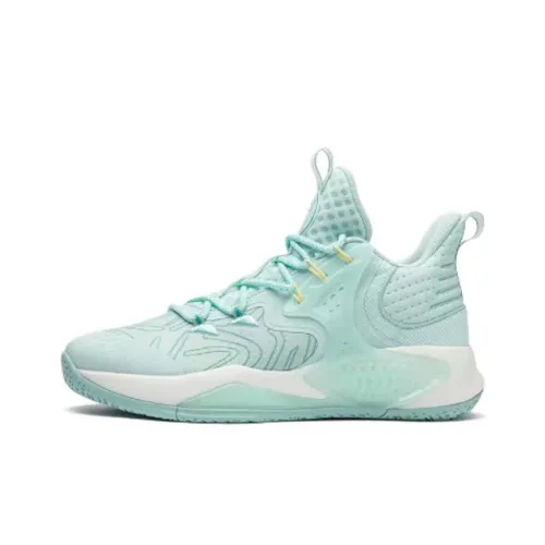 QIAODAN Амортизаторы Shock High Top Баскетбольные кроссовки Мужские Белый Синий