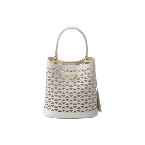 PRADA Panier Кожа Сумка через плечо Сумка Мини Женская Белая