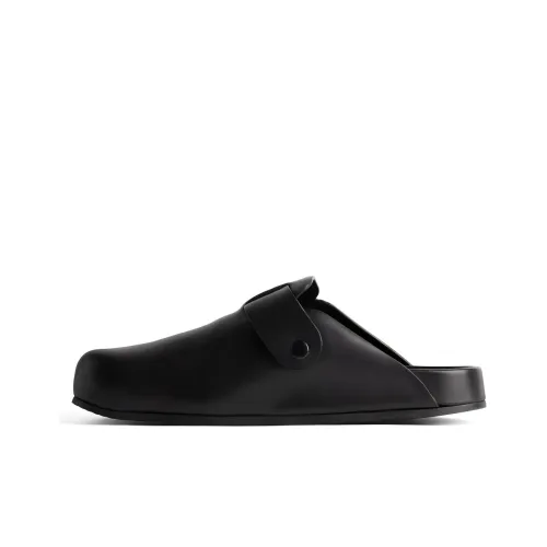 Balenciaga Воскресенье Резиновая подошва Нет Особенный Эффект Домашние тапочки Женские Черный