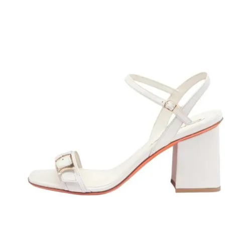 Santoni One Ремень Сандалии 7,5 см Женские Белые