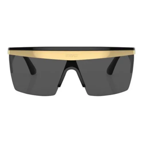 VERSACE Нерегулярная форма Солнцезащитные очки Мужской Черный