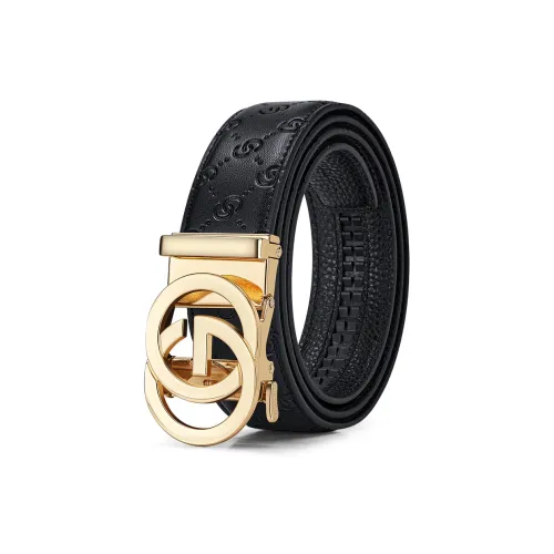 WilliamPOLO Ремни из натуральной коровьей кожи мужской золотой ширина 3,5 см