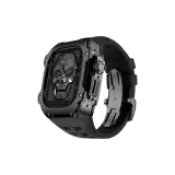 Чёрный корпус, чёрный ремешок.