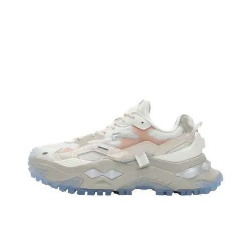 FILA FUSION Бьянко Дышащий Низкий Топ Повседневная Обувь Женская Белая Розовая