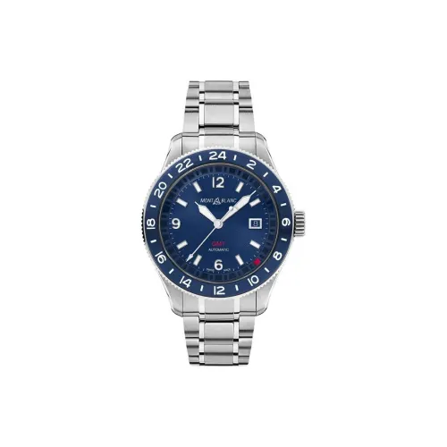 MONTBLANC 1858 Collection Автоматический Механический Часы Мужские 42 мм Синий Циферблат Корпус из Нержавеющей Стали