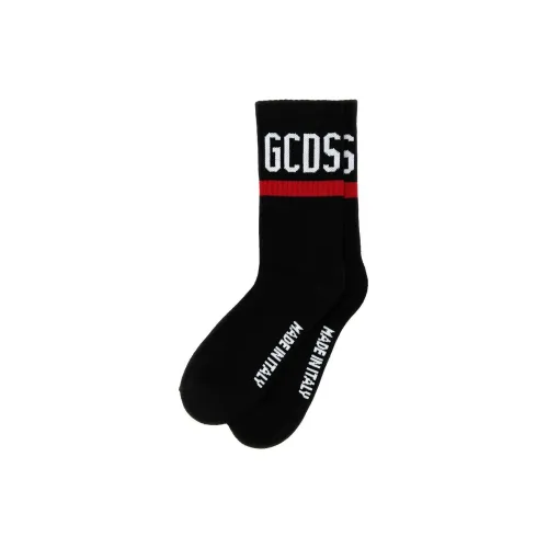 GCDS Черные унисекс носки MID до икры