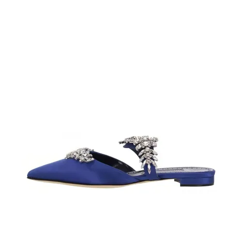 MANOLO BLAHNIK Тихие Домашние тапочки Женские Синие